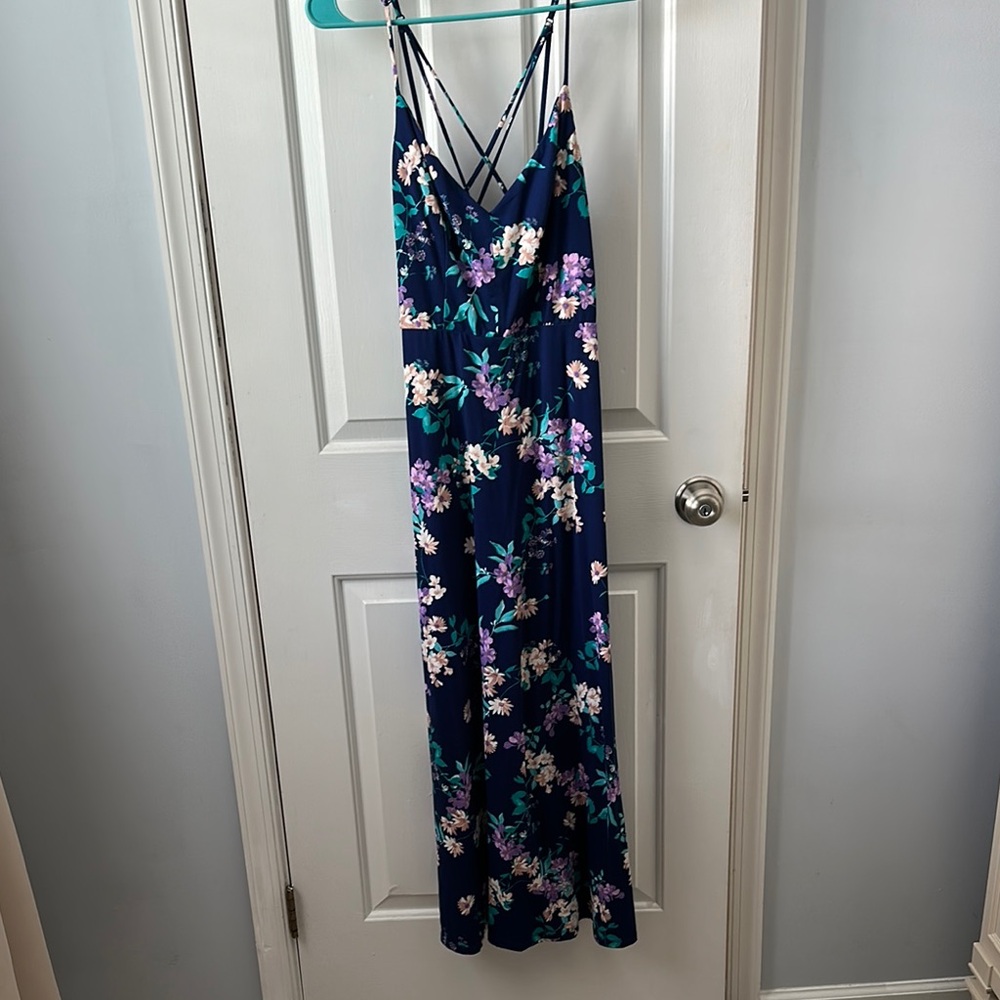 Nine Britton Navy Floral Strappy Dress
